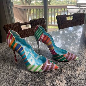 Multi-Colored Christian Louboutin size 40.  Worn once.